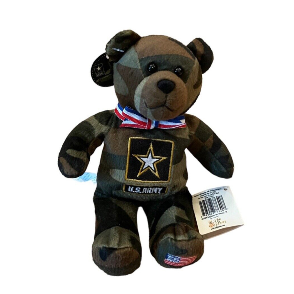 HOLY BEARS 8" Camo Camouflage Plush Stuffed US Army HolyBear NWT